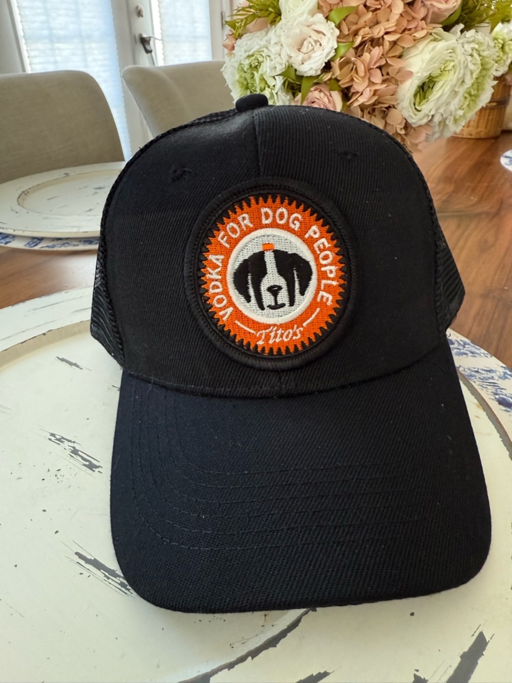 Black 'Vodka for Dog People' Trucker Hat